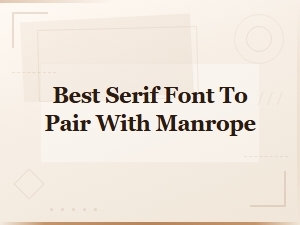 Best Serif Fonts to Pair with Manrope in Web Design